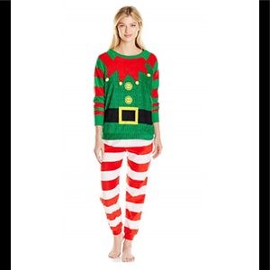 🎄Planet Sleep Women's Ugly Sweater Elf Pajama Set